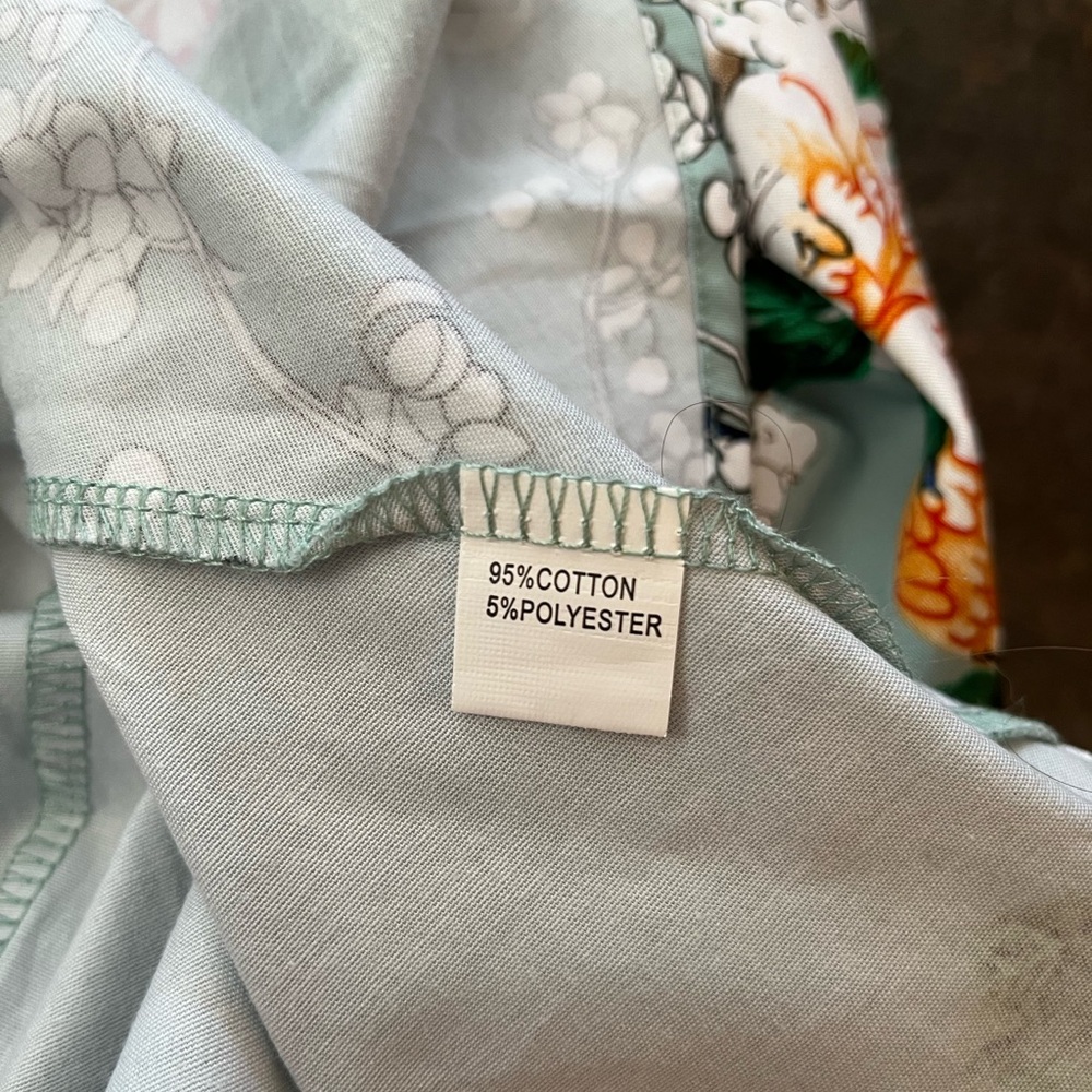 New cottagecore green floral flared sleeveless party/cocktail dress. Size medium - Picture 6 of 12